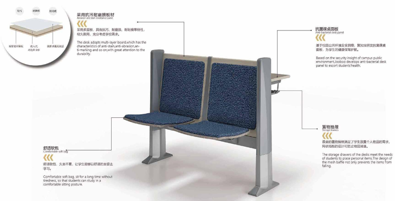2021-學校會議培訓室固定課桌椅-達爾文係列-91免费版在线观看教育家具